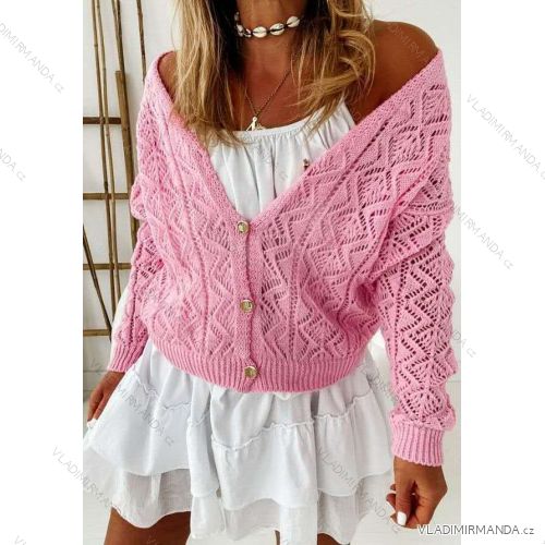 Svetr prodloužený oversize dlouhý rukáv dámský (S/M ONE SIZE) ITALSKÁ MÓDA IMPLI227089