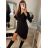 Elegantes Langarm-Hemdkleid für Damen (Einheitsgröße S/M) ITALIAN FASHION IMWB22273