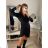 Elegantes Langarm-Hemdkleid für Damen (Einheitsgröße S/M) ITALIAN FASHION IMWB22273 S/M braun