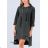 Langarm-Sweatshirtkleid mit Kapuze für Damen (S/M ONE SIZE) ITALIAN FASHION IMPLI2201613