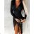 Elegantes langärmliges Midikleid für Damen (S/M ONE SIZE) ITALIAN FASHION IMD22941