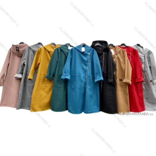 Flauschiger Damenmantel mit Reißverschluss (XL/2XL ONE SIZE) ITALIAN FASHION IMD22946