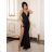 Šaty elegantní dlouhé bez rukávu dámské (S/M ONE SIZE) ITALSKá MóDA IMM22LS24047 starorůžová S/M