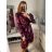 Šaty elegantní šifonové dlouhý rukáv dámské (S/M ONE SIZE) ITALSKÁ MÓDA IMWE223356