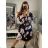 Šaty elegantní šifonové dlouhý rukáv dámské (S/M ONE SIZE) ITALSKÁ MÓDA IMWE223356