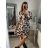 Šaty elegantní šifonové dlouhý rukáv dámské (S/M ONE SIZE) ITALSKÁ MÓDA IMWE223356