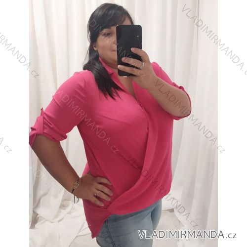 Elegante Kurzarm-Bluse/Tunika-Hemd für Damen (S/M ONE SIZE) ITALIAN FASHION IMM22976