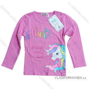 T-Shirt Langarm mit Pailletten Kindermädchen (98-128) KUGO DC0002