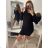 Damen Langarm Pullover (S / M ONE SIZE) ITALIAN FASHION IM322CHIARA schwarz S/M