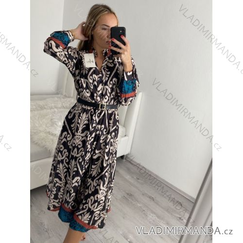 Šaty letní na ramínka dámské (S/M ONE SIZE) ITALSKÁ MÓDA IMPBB22B21841 S/M schwarz