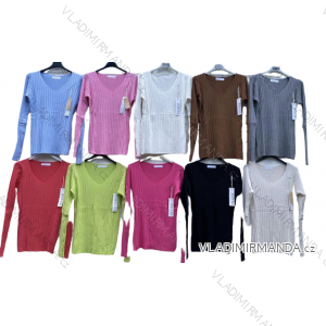 Warmes Langarm-T-Shirt für Frauen (Einheitsgröße S/M) ITALIAN FASHION IMD22967