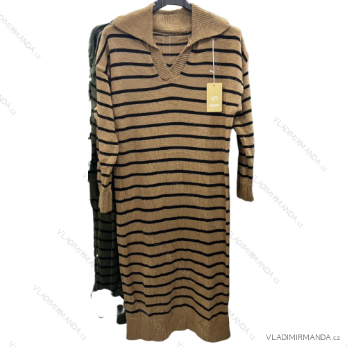 Langarm-Strickkleid mit Kapuze für Damen (Einheitsgröße S/M) ITALIAN FASHION IMM22VN22728