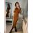Langes Sommer-Kurzarmkleid für Damen (S / M ONE SIZE) ITALIAN FASHION IMWC222525