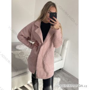 Kabát alpaka s kapucí dámský (S/M/L ONE SIZE) ITALSKÁ MÓDA IMD22918