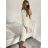 Šaty elegantní dlouhý rukáv dámské (S/M ONE SIZE) ITALSKÁ MÓDA IMM211535