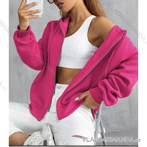 Mikina s kapucí dlouhý rukáv dámská (S/M ONE SIZE) ITALSKÁ MÓDA IMWAA223620