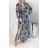 Langes Chiffon-Langarmkleid für Damen (S/M ONE SIZE) ITALIAN FASHION IMWD223346