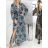 Langes Chiffon-Langarmkleid für Damen (S/M ONE SIZE) ITALIAN FASHION IMWD223346