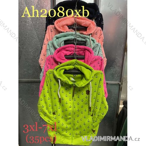 Damen-Hoodie mit Reißverschluss in großen Größen (3XL-6XL) VINTE VIN22SH9926