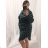 Langärmliges Hemdkleid Langarm Damen (XL/2XL) ITALIENISCHE MODE IM422SARA rot XL/2XL