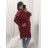 Langärmliges Hemdkleid Langarm Damen (XL/2XL) ITALIENISCHE MODE IM422SARA rot XL/2XL