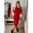 Šaty elegantní dlouhý rukáv dámské (S/M ONE SIZE) ITALSKÁ MÓDA IMM211535