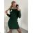 Damen Warmes Langarmkleid (L / XL ONE SIZE) ITALIAN FASHION IM421MIA