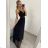 Langes elegantes Damenkleid mit Trägern (S/M ONE SIZE) ITALIAN FASHION IMPSH243670 beige S/M