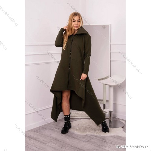 Isoliertes Kleid mit längeren Seiten Khaki