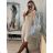 Langes Sommer-Kurzarmkleid für Damen (S / M ONE SIZE) ITALIAN FASHION IMWC222525 Smaragd S/M