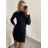 Šaty úpletové teplé s rolákem dlouhý rukáv dámské (S/M ONE SIZE) ITALSKÁ MODA IMB22360 S/M orange