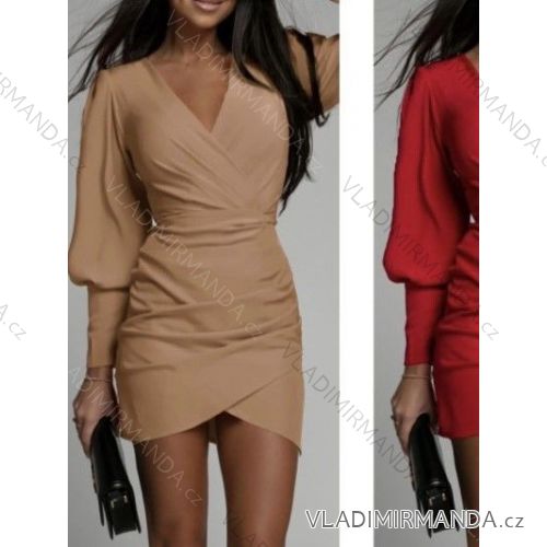 Šaty košilové dlouhý rukáv dámské (S/M ONE SIZE) ITALSKÁ MÓDA IMWB22192