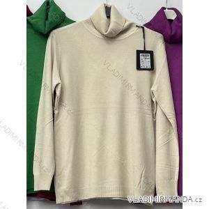 Gestrickter Rollkragen-Langarmpullover für Damen in großen Größen (XL/2XL ONE SIZE) ITALIAN FASHION IMWAA223656