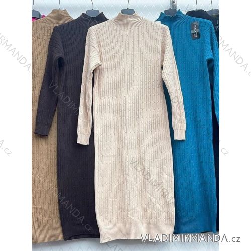 Langärmliges Strickkleid für Damen (S/M/L ONE SIZE) ITALIAN FASHION IMWD223669