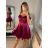 Šaty letní na ramínka dámské (S/M ONE SIZE) ITALSKÁ MÓDA IMPLS229027 S/M Fuchsie