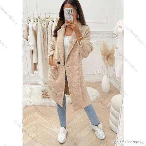 Langärmliger Lammmantel für Damen (S/M ONE SIZE) ITALIAN FASHION IMWL22016