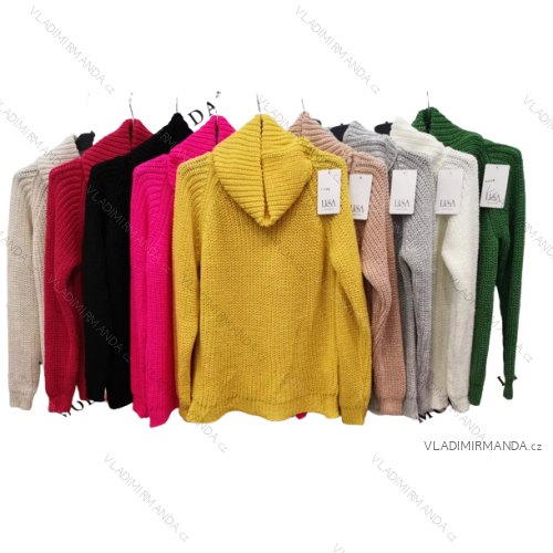 Gestrickter Rollkragenpullover für Damen mit langen Ärmeln (Einheitsgröße S/M) ITALIAN FASHION IMPLI226526