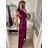 Šaty plesové dlouhé elegantní bez rukávu dámské (S/M ONE SIZE) ITALSKÁ MÓDA IMPBB22B22876 S/M Burgund