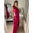 Šaty plesové dlouhé elegantní bez rukávu dámské (S/M ONE SIZE) ITALSKÁ MÓDA IMPBB22B22876 S/M Burgund