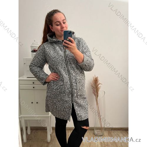 Lange Damen Fleecejacke (SML-XL) ITALIAN FASHION IMD211106