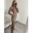 Sommerkleid Langarm geblümte Damen (UNI S / L) ITALIAN FASHION IMK20150