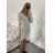 Langes Sommer-Kurzarmkleid für Damen (S / M ONE SIZE) ITALIAN FASHION IMWC222525 S/M braun