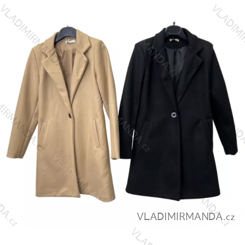 Damen-Herbst-Leder-Langarmmantel (S/M ONE SIZE) ITALIAN FASHION IMPLM2255500
