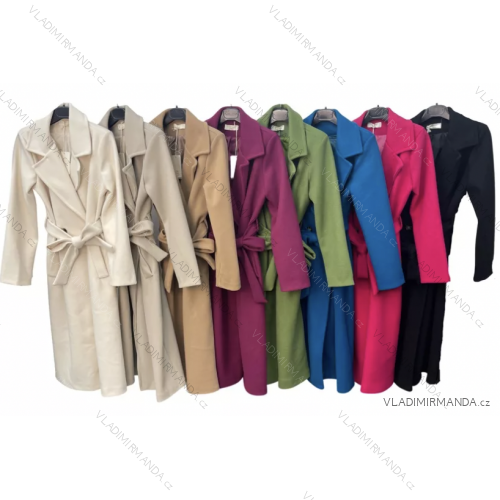 Damen-Herbst-Leder-Langarmmantel (S/M ONE SIZE) ITALIAN FASHION IMPLM2255500