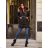 Kabát zimní s kapucí dámský (S-XL) MFFASHION IMMF22M688 schwarz M