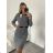 Damen Warmes Langarmkleid (L / XL ONE SIZE) ITALIAN FASHION IM421MIA