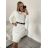Damen Warmes Langarmkleid (L / XL ONE SIZE) ITALIAN FASHION IM421MIA