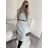 Gestricktes Rollkragenkleid mit Gürtel und langen Ärmeln für Damen (Einheitsgröße S/M) ITALIAN FASHION IM422NOEMI