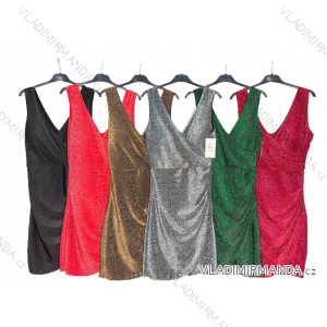 Elegantes, ärmelloses Partykleid mit Glitzer für Damen (Einheitsgröße S/M) ITALIAN FASHION IM4221086