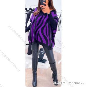 Langärmliger Oversize-Strickpullover für Damen (Einheitsgröße S/M/L) ITALIAN FASHION IMWL22044